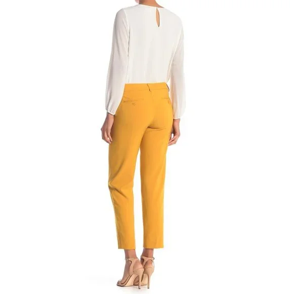 NEW Nanette Lapore Mustard Slim Leg Pants, Size 2 - Picture 2 of 13